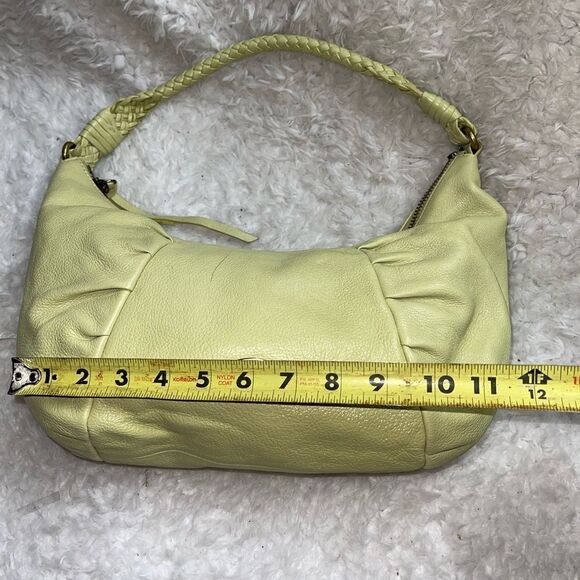 Elliott Lucca Leather mint green shoulder bag with antique tone hardwares - Picture 10 of 15